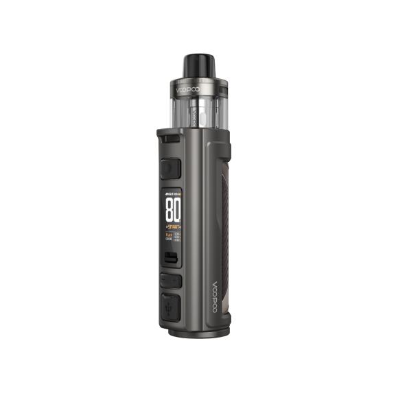 VooPoo Argus Pro 2 e-cigaret kit i Space Grey med zink og læderdetaljer