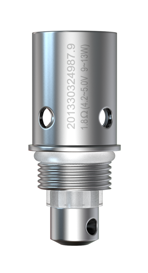 Aspire BVC Coil 1.8 Ohm udskiftningsspole i sølvgrå metal med 1.8 ohm modstand og 10 til 14 watt