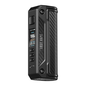 LostVape Thelema Solo 100W box mod i Classic Black med 0,96 inch TFT farveskærm og beskyttelsesfunktioner