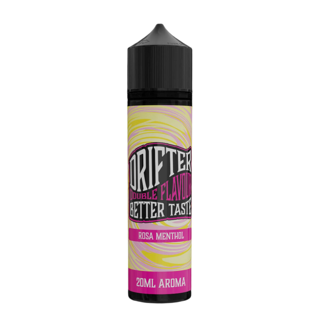 Drifter Rosa Menthol 20ml e-væske aroma i flaske med mentolsmag, sort låg og lyserød etiket