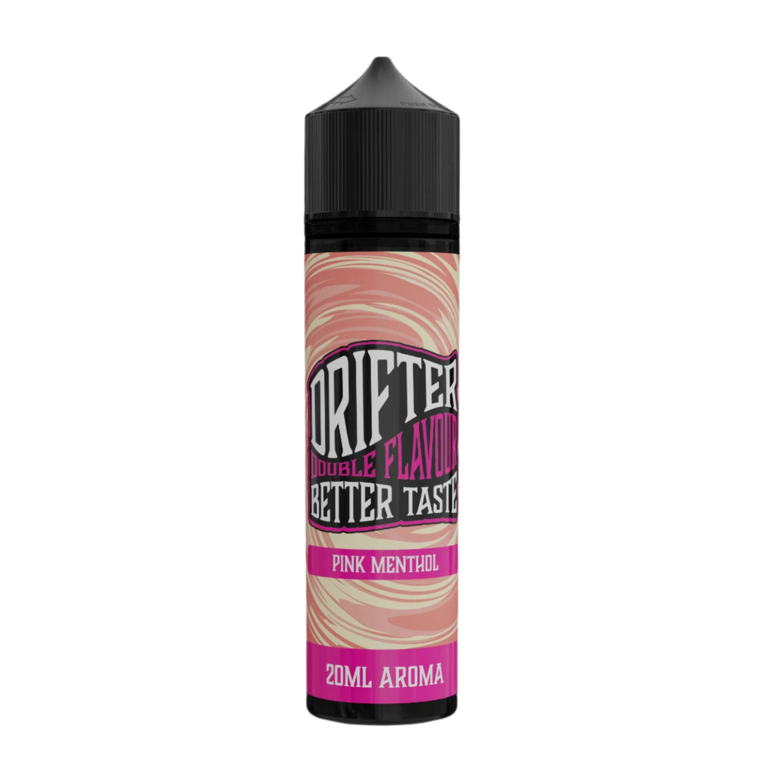 Drifter Pink Menthol 20ml e-væske til nikotinsalt i plastflaske med bølgeprint og sort låg