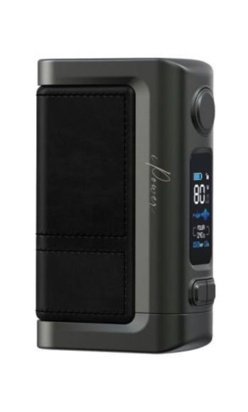 Eleaf iStick Power 2 MOD sort mod med læderbeklædt front og rund displayside med 80 watt indikator