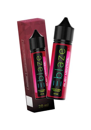 Blaze Ruby Menthol e-væske på 20 ml med æske