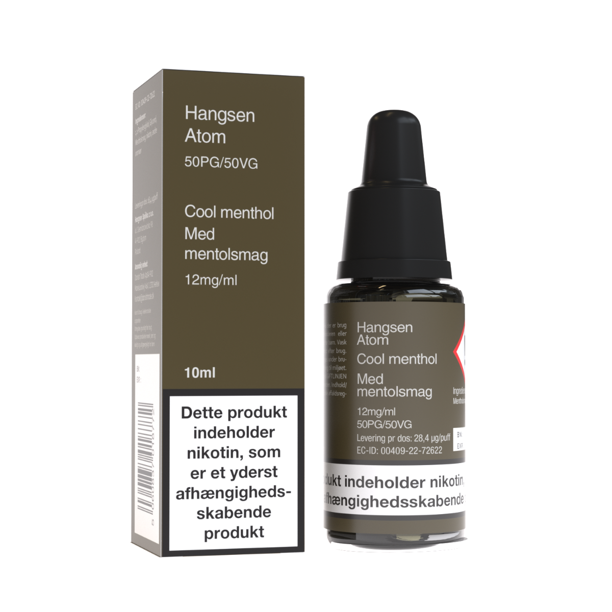 Hangsen Cool Menthol Freeze 10ML 50 50 e-væske i sort flaske med mentholsmag og 12mg ml