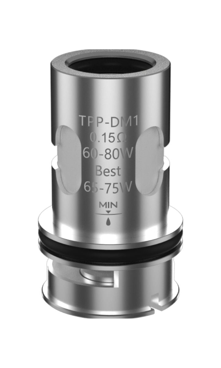 VOOPOO TPP DM1 0.15 3 stk spole i sølvmetal med TPP-DM1 0.15 ohm og 60 til 80 W