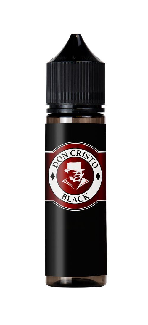 Don Cristo Black 20ML 70 30 e væske i sort flaske med tekstur og sort hætte