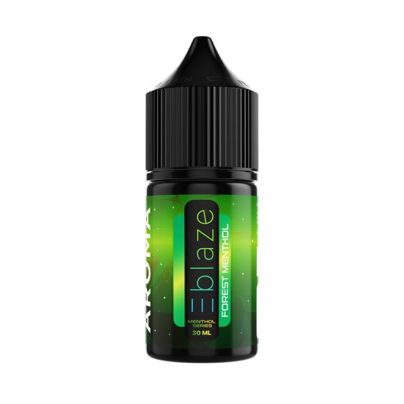 Blaze Forest Menthol Aroma 30 ml aromaflaske i grøn og sort med menthol aroma og 30 ml væske i flaske