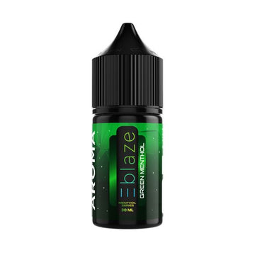 Blaze Green Menthol Aroma 30 ml aromavæske i grøn flaske med sort låg og mentolduft