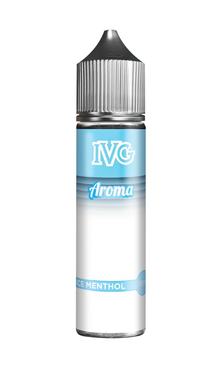 IVG Ice Menthol 18ML 70 30 e væske i blå flaske med sølvfarvet top og kølig mentolduft