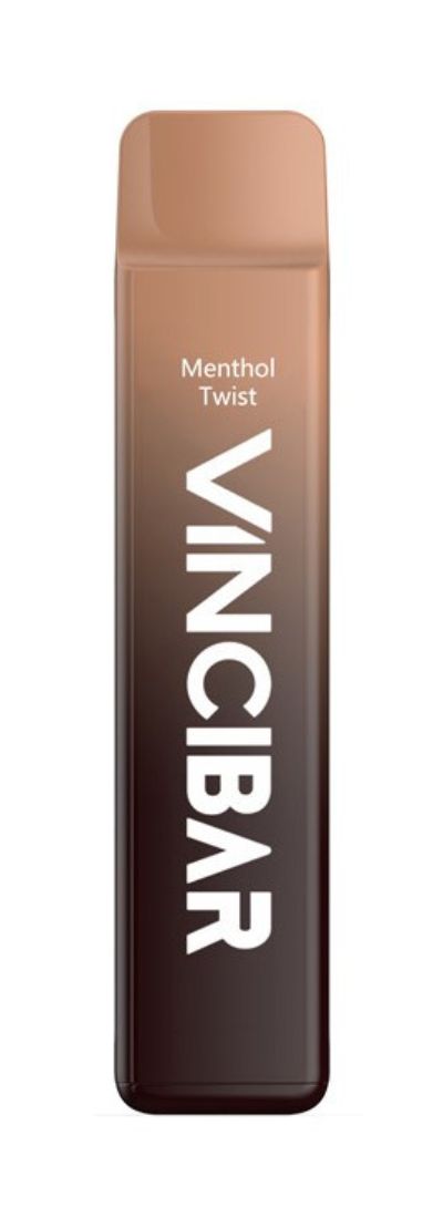 ZOVOO Vincibar Menthol Twist menthol twist nikotinfri engangsvape i brun med glat mat overflade