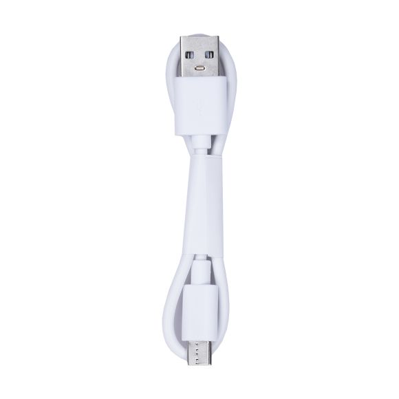 Innokin Micro USB opladerkabel i hvidt med USB stik og Micro USB stik til opladning