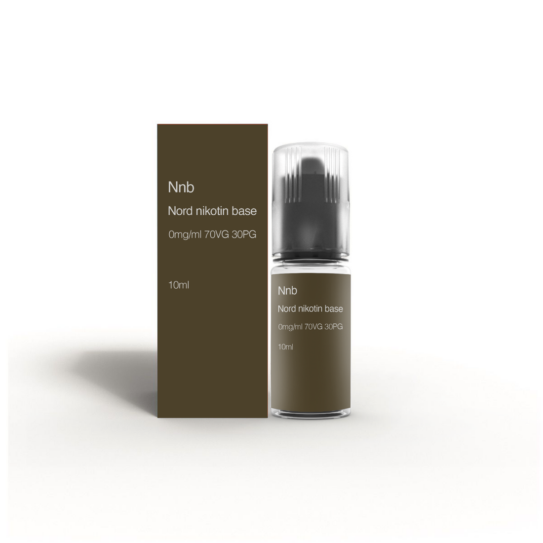 Nord Nikotin Base 0mg 10 ML 7030 nikotinbase i brun flaske med 10 ml indhold og klar top