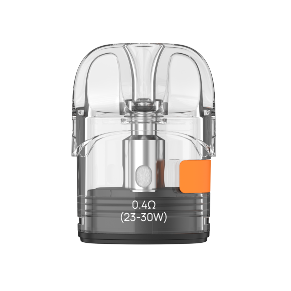 Aspire Pixo pod på 2 ml med 0,4 ohm coil, gennemsigtig pod i pakke med 2 stk.