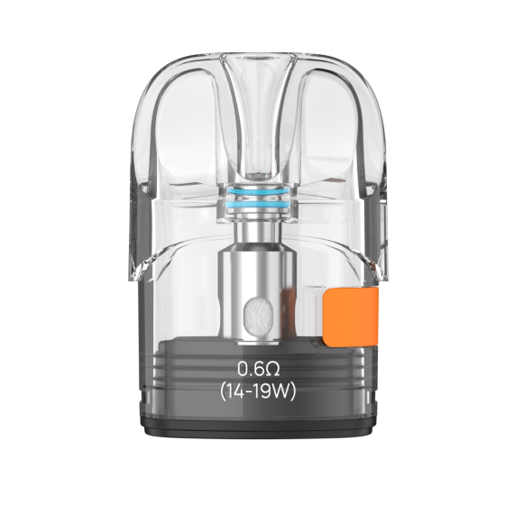 Aspire Pixo pod på 3 ml med 0,6 ohm coil, gennemsigtig pod i pakke med 2 stk.