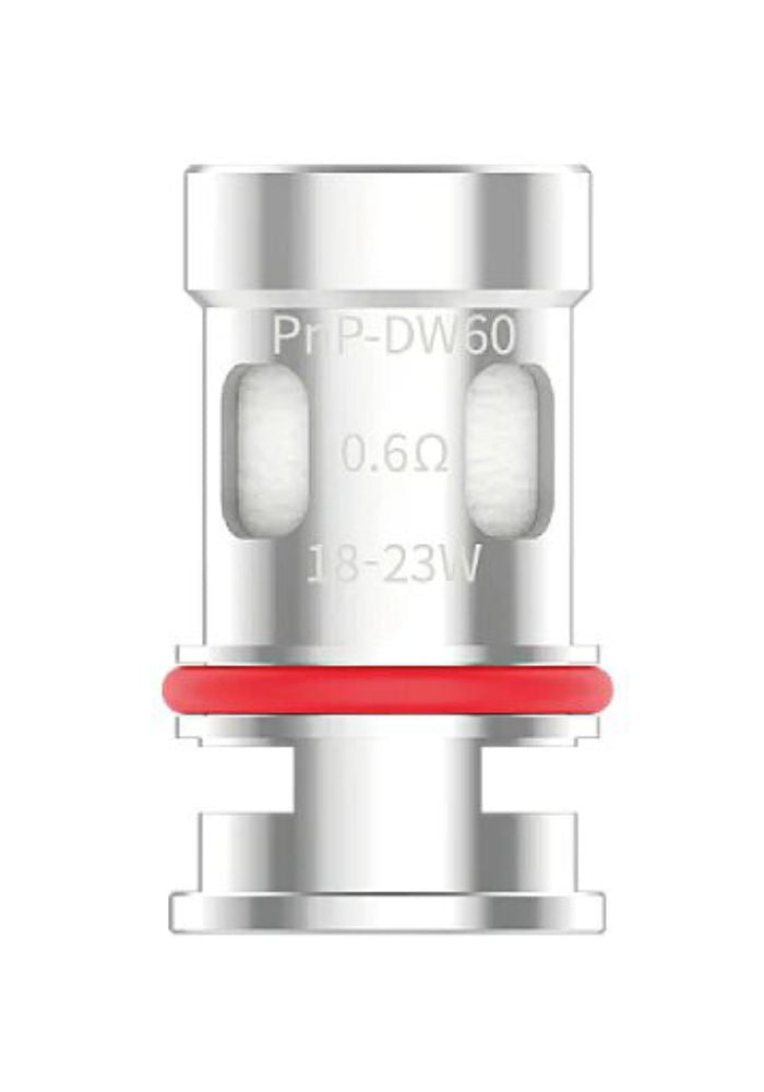 PnP DW60 spole i hvidt og rødt med 0,6 ohm og 18 til 23 W, vist som 5 dele