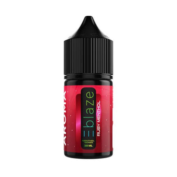 Blaze Ruby Menthol Aroma 30 ml duftvæske i flaske i mørkerød med menthol-duft og aromadiffuser-tilsætning