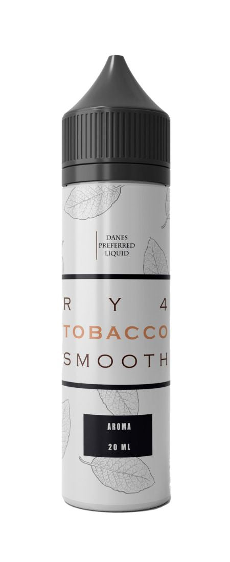 Danes Preferred Liquid RY4 Tobacco Smooth 20 ml e-væske i hvid og sort flaske med nikotinsalt aroma
