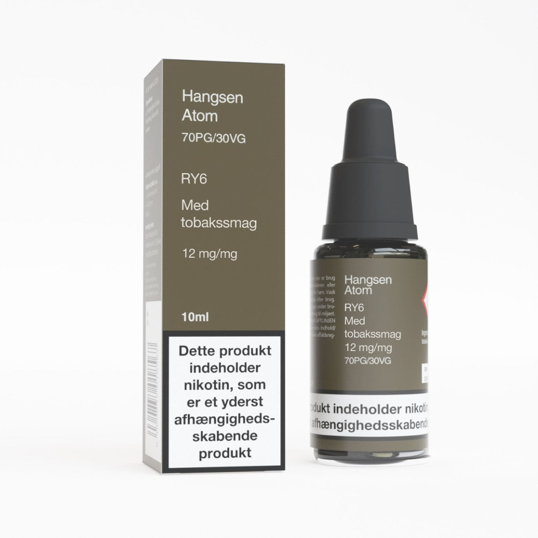 Hangsen Ry6 10 ML 7030 mediet tobakssmag i mørk glasflaske med dråbehætte og brun etiket