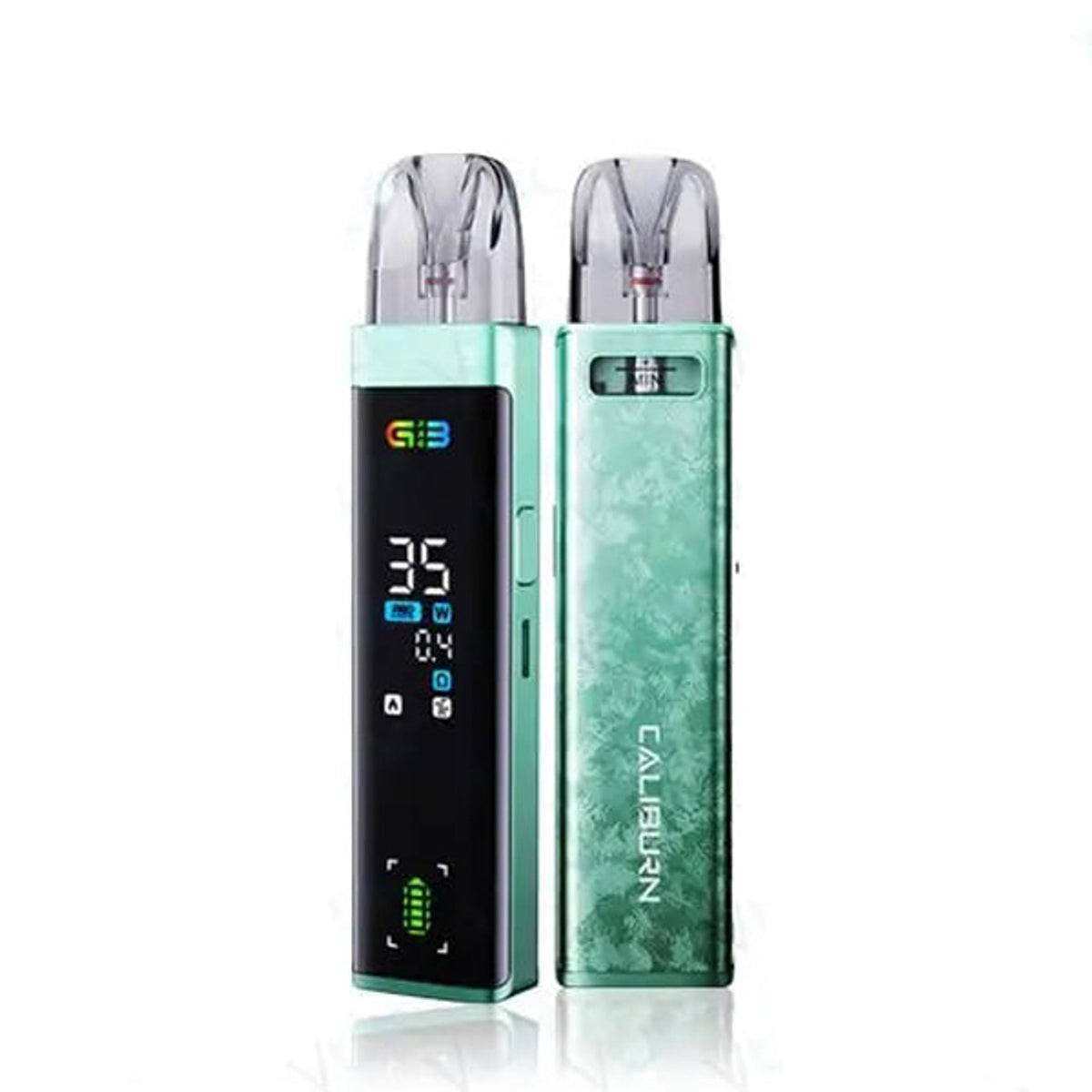 Uwell Caliburn G3 Pro Kit pod vape i Frozen Green med justerbar airflow og tydelig display