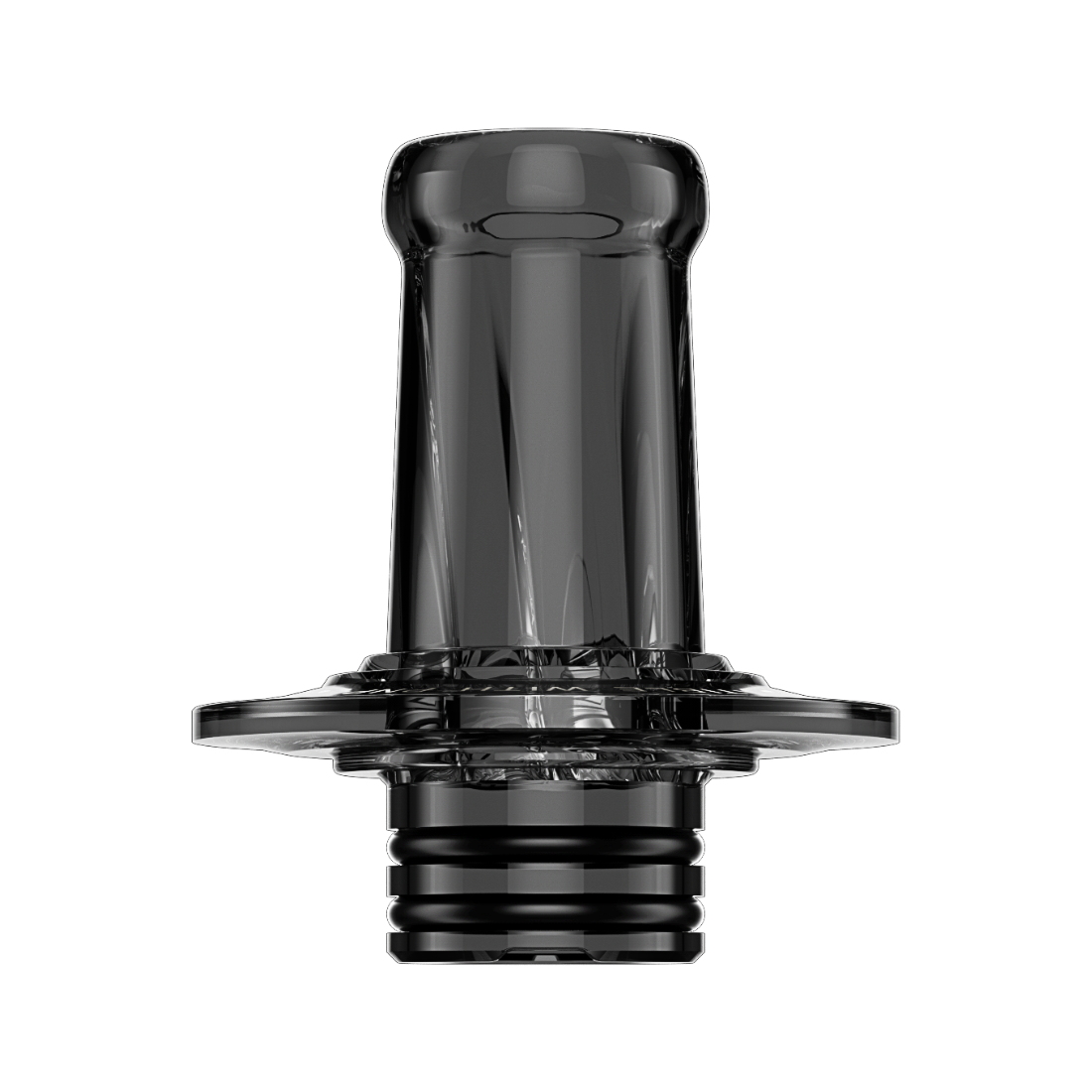 VOOPOO PnP Pod 2 Drip Tip 2 stykker i sort blank plast med tætsiddende pasform