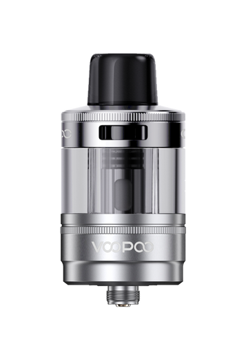 VOOPOO PnP X pod Tank DTL Silver podtank i sølv med gennemsigtigt vindue og sort top